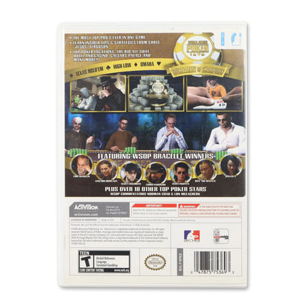 World Series of Poker Tournament of Champions 2007 for Nintendo Wii - Case back cover - Product gallery.