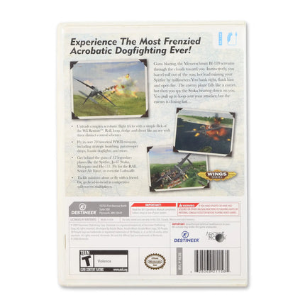 WWII Aces for Nintendo Wii - Case back cover - Product gallery.