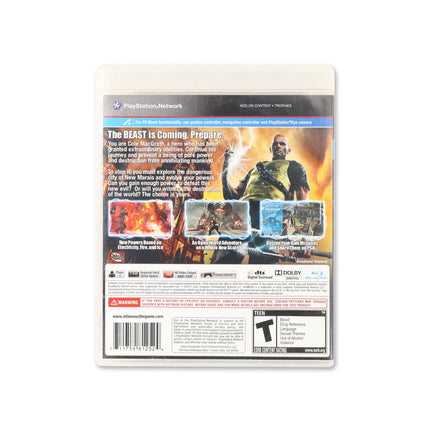Infamous 2 for PlayStation 3 - Box back - Product gallery.