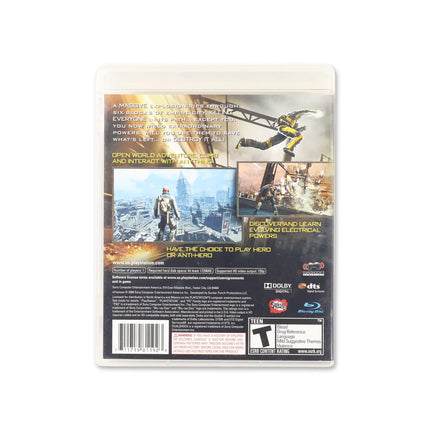 Infamous for PlayStation 3 - Box back - Product gallery.