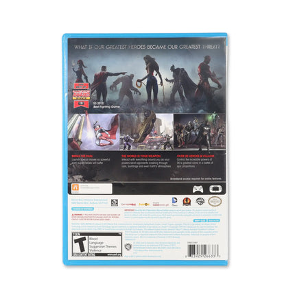 Injustice: Gods Among Us for Wii U - Box back - Product gallery.