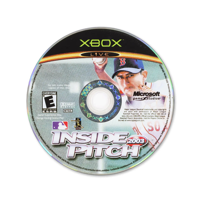 Inside Pitch 2003 for Microsoft Xbox - Disc front with label - Game only.