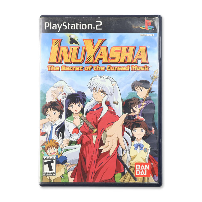 Inuyasha Secret of the Cursed Mask for Sony PlayStation 2 - Case front cover - Complete in box or case and game.