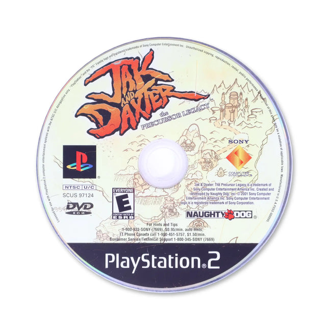 Jak and Daxter The Precursor Legacy for Sony PlayStation 2 - Disc front with label - Game only.