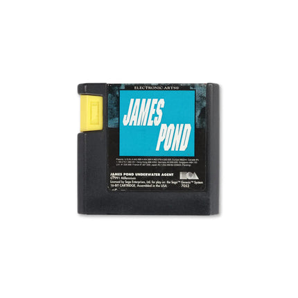 James Pond for Sega Genesis - Cartridge front with label - Game only.