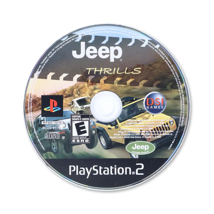 Jeep Thrills for Sony PlayStation 2 - Disc front with label - Game only.