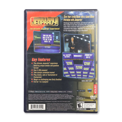 Jeopardy for Sony PlayStation 2 - Case back cover - Product gallery.