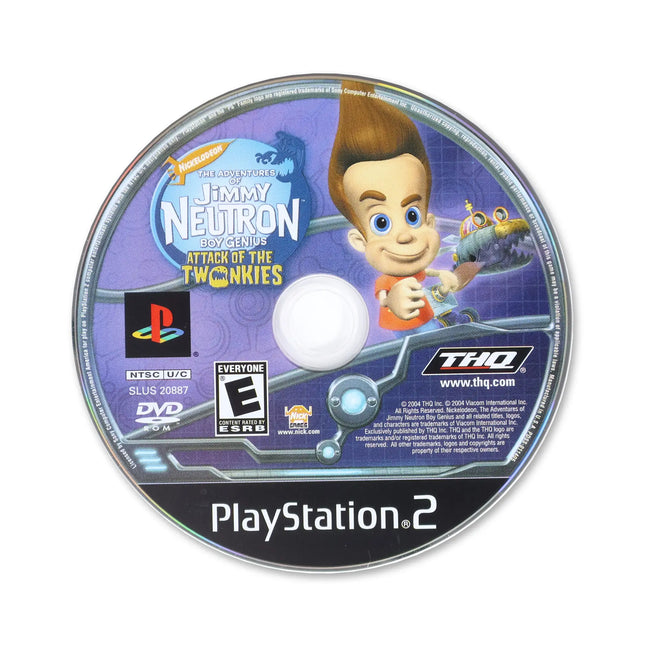 Jimmy Neutron Attack of the Twonkies for Sony PlayStation 2 - Disc front with label - Game only.