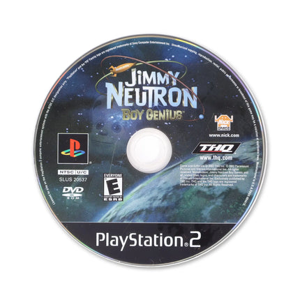 Jimmy Neutron Boy Genius for Sony PlayStation 2 - Disc front with label - Game only.