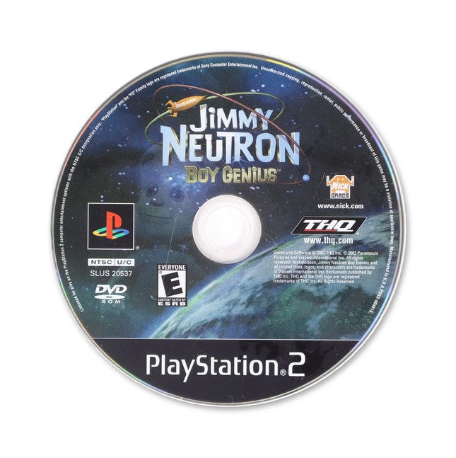 Jimmy Neutron Boy Genius for Sony PlayStation 2 - Disc front with label - Game only.