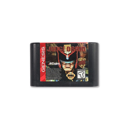 Judge Dredd for Sega Genesis - Cartridge front with label - Game only.