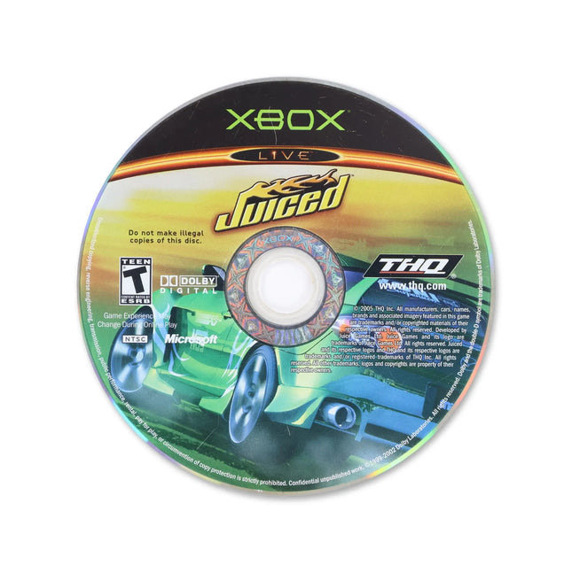 Juiced for Microsoft Xbox - Disc front with label - Game only.
