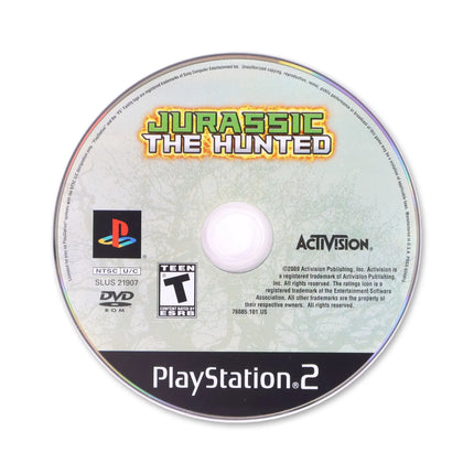 Jurassic: The Hunted for Sony PlayStation 2 - Disc front with label - Game only.