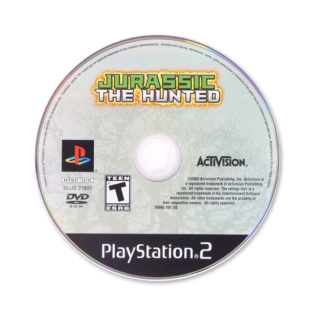 Jurassic: The Hunted for Sony PlayStation 2 - Disc front with label - Game only.