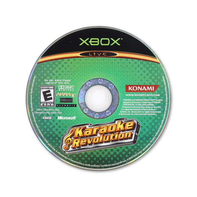Karaoke Revolution for Microsoft Xbox - Disc front with label - Game only.