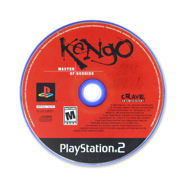 Kengo Master Bushido for Sony PlayStation 2 - Disc front with label - Game only.