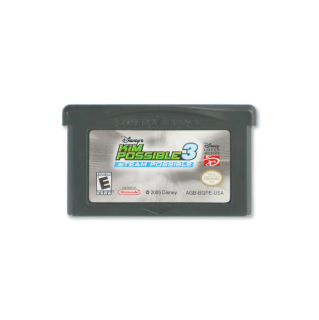 Kim Possible 3 for Nintendo Game Boy Advance - Cartridge front with label - Game only.