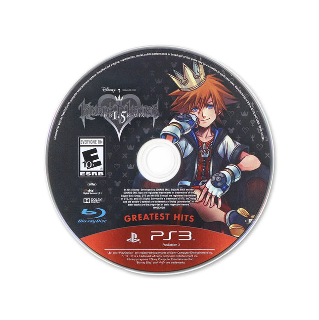 Kingdom Hearts HD 1.5 Remix [Greatest Hits] for PlayStation 3 - Cartridge front with label - Game only.