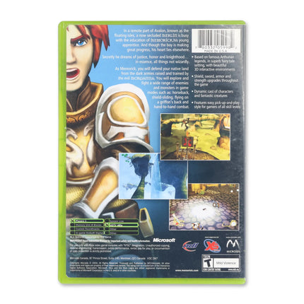 Knight's Apprentice Memorick's Adventures for Microsoft Xbox - Case back cover - Product gallery.
