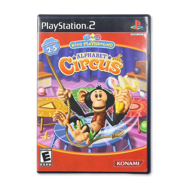 Konami Kids Playground: Alphabet Circus for Sony PlayStation 2 - Case front cover - Complete in box or case and game.