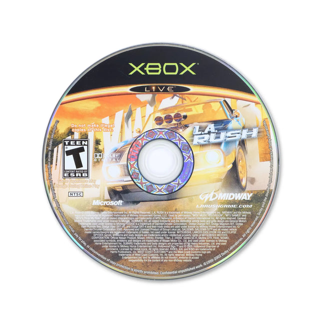 LA Rush for Microsoft Xbox - Disc front with label - Game only.