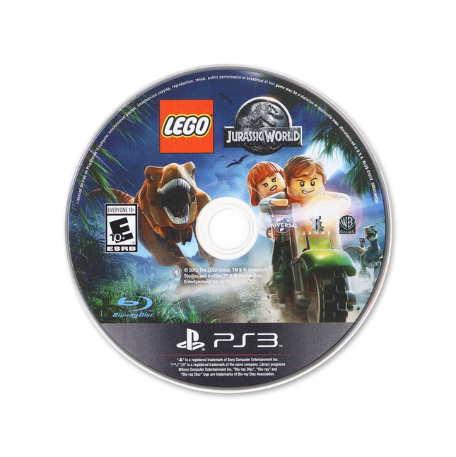 LEGO Jurassic World for PlayStation 3 - Cartridge front with label - Game only.