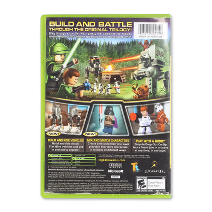 LEGO Star Wars II Original Trilogy for Microsoft Xbox - Case back cover - Product gallery.