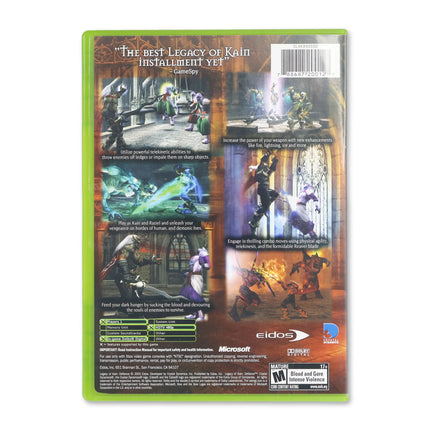 Legacy of Kain Defiance for Microsoft Xbox - Case back cover - Product gallery.