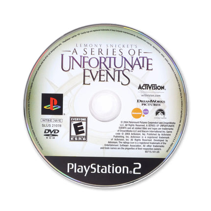 Lemony Snicket's A Series of Unfortunate Events for Sony PlayStation 2 - Disc front with label - Game only.