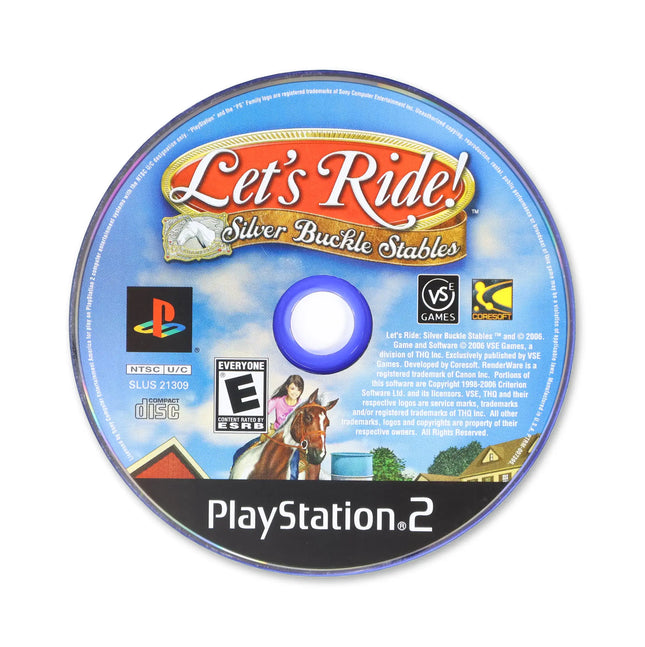 Let's Ride Silver Buckle Stables for Sony PlayStation 2 - Disc front with label - Game only.