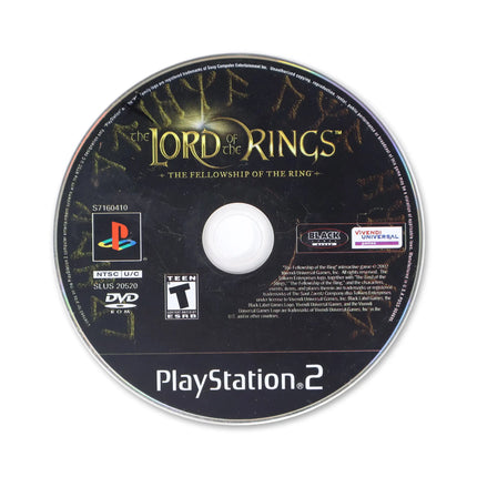 Lord of the Rings Fellowship of the Ring for Sony PlayStation 2 - Disc front with label - Game only.