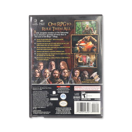 Lord of the Rings: The Third Age for Nintendo GameCube - Case back cover - Product gallery.