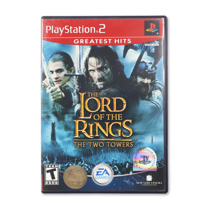 Lord of the Rings Two Towers [Greatest Hits] for Sony PlayStation 2 - Case front cover - Complete in box or case and game.