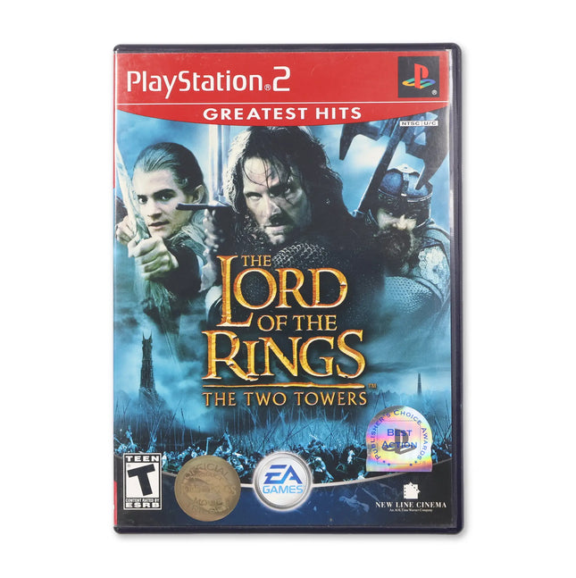 Lord of the Rings Two Towers [Greatest Hits] for Sony PlayStation 2 - Case front cover - Complete in box or case and game.