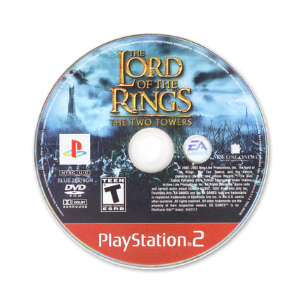 Lord of the Rings Two Towers [Greatest Hits] for Sony PlayStation 2 - Disc front with label - Game only.