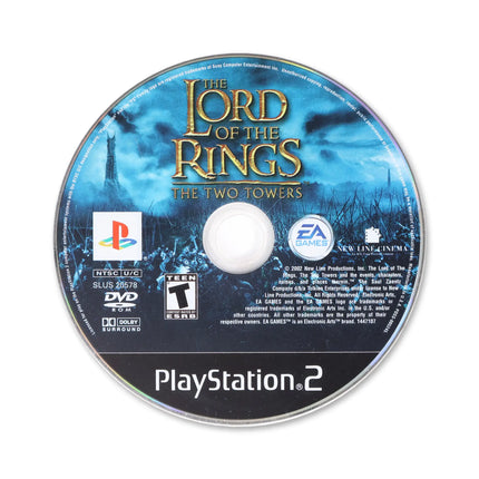 Lord of the Rings Two Towers for Sony PlayStation 2 - Disc front with label - Game only.