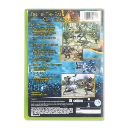 Lord of the Rings Two Towers for Microsoft Xbox - Case back cover - Product gallery.