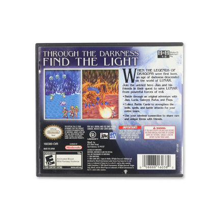 Lunar Dragon Song for Nintendo DS - Box back - Product gallery.