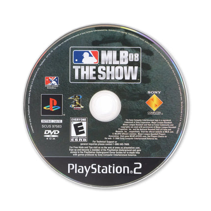 MLB 08 The Show for Sony PlayStation 2 - Disc front with label - Game only.
