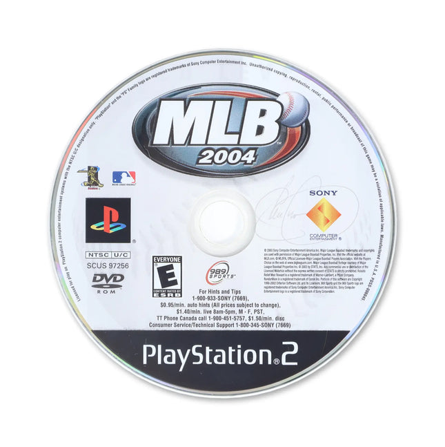 MLB 2004 for Sony PlayStation 2 - Disc front with label - Game only.