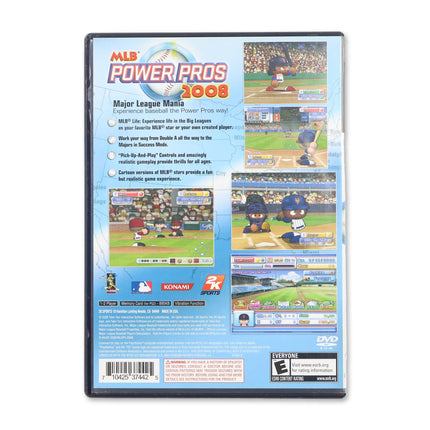 MLB Power Pros 2008 for Sony PlayStation 2 - Case back cover - Product gallery.
