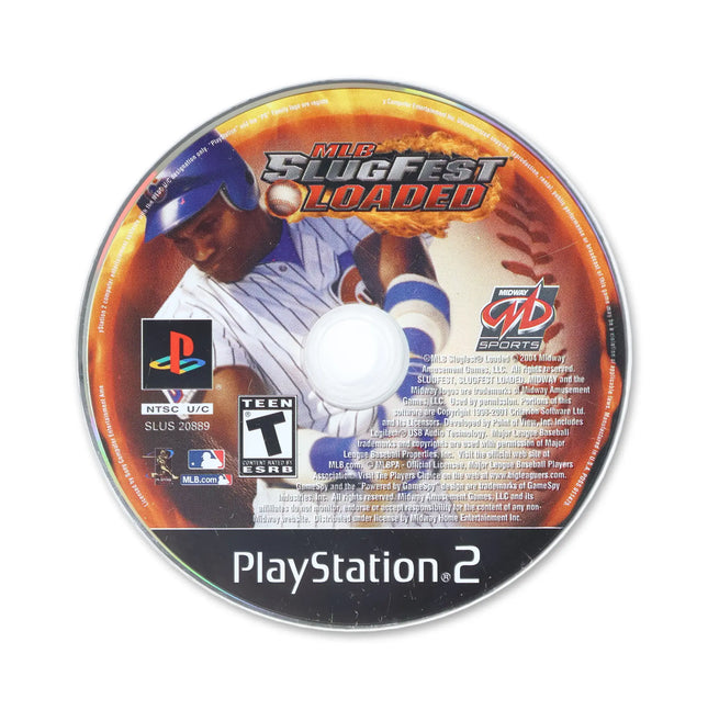 MLB Slugfest Loaded for Sony PlayStation 2 - Disc front with label - Game only.