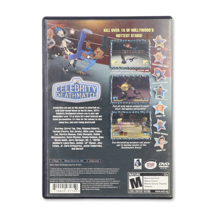 MTV Celebrity Deathmatch for Sony PlayStation 2 - Case back cover - Product gallery.