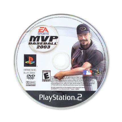 MVP Baseball 2003 for Sony PlayStation 2 - Disc front with label - Game only.