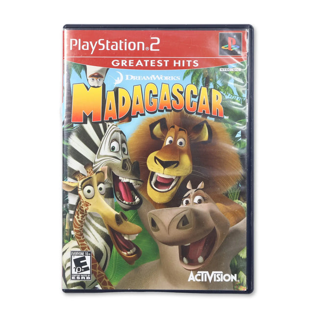 Madagascar [Greatest Hits] for Sony PlayStation 2 - Case front cover - Complete in box or case and game.