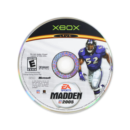 Madden 2005 for Microsoft Xbox - Disc front with label - Game only.