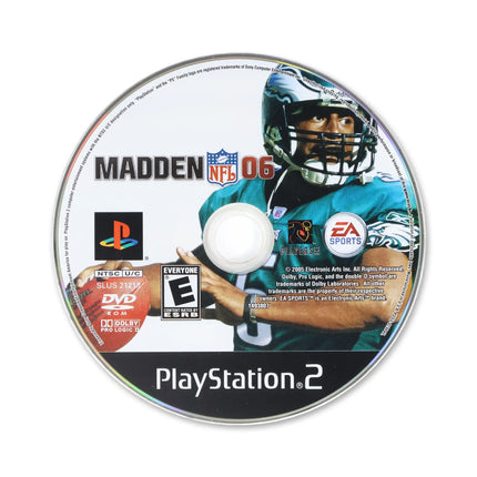 Madden 2006 for Sony PlayStation 2 - Disc front with label - Game only.