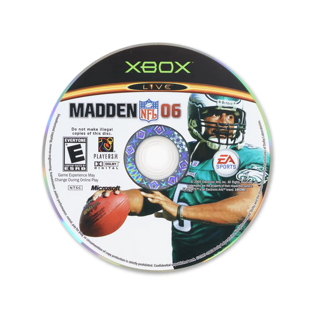 Madden 2006 for Microsoft Xbox - Disc front with label - Game only.