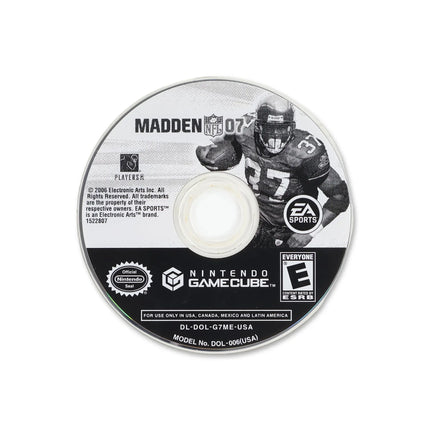 Madden 2007 for Nintendo GameCube - Disc front with label - Game only.