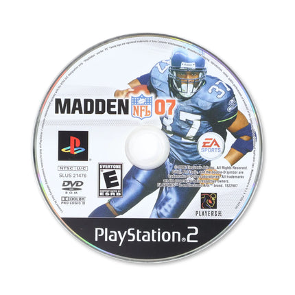 Madden 2007 for Sony PlayStation 2 - Disc front with label - Game only.
